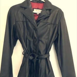 Women's Wilson leather button up tie front jacket